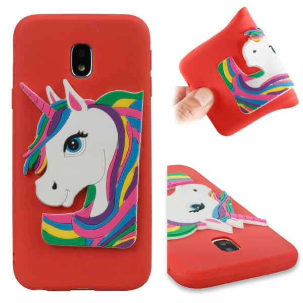 

Силиконовый (TPU) чехол Deexe Unicorn 3D Series для Samsung Galaxy J3 2017 (J330) - Red