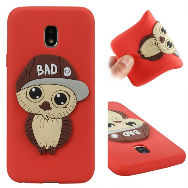 

Силиконовый (TPU) чехол Deexe Bad Owl 3D Series для Samsung Galaxy J3 2017 (J330) - Red