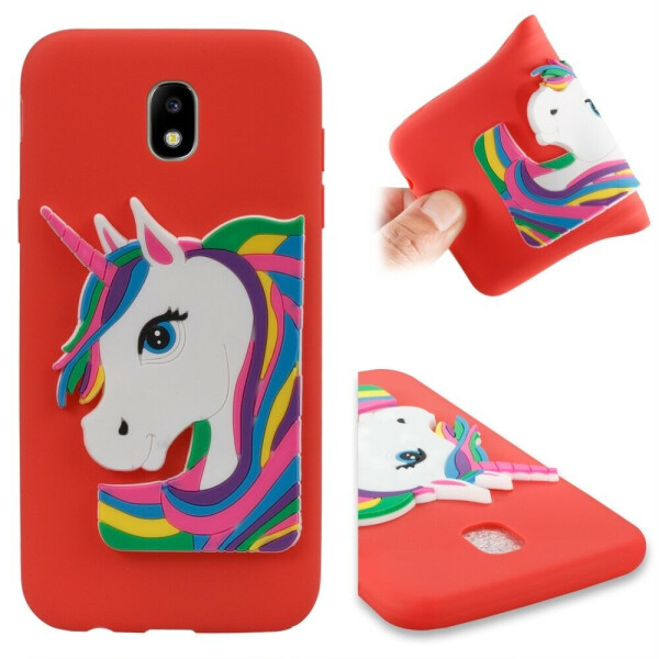 

Силиконовый (TPU) чехол Deexe Unicorn 3D Series для Samsung Galaxy J5 2017 (J530) - Red