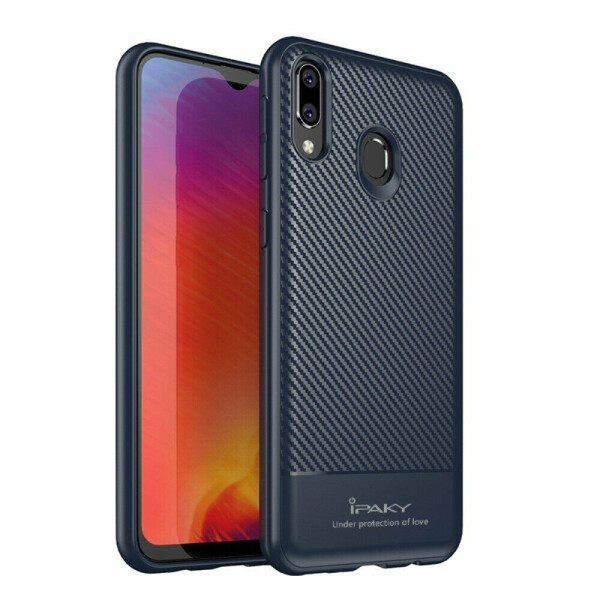 

Защитный чехол IPAKY Carbon Fiber для Samsung Galaxy M20 (M205) - Blue