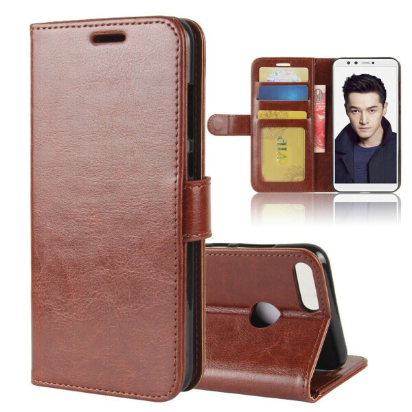 

Чехол-книжка Deexe Wallet Style для Huawei Honor 9 Lite - Brown