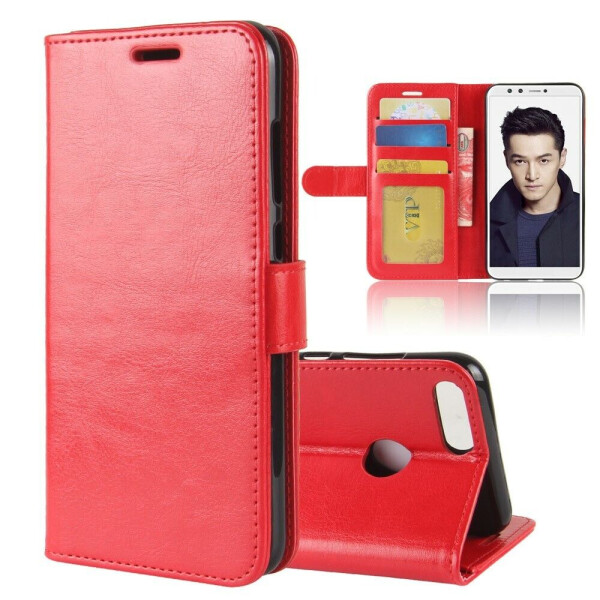 

Чехол-книжка Deexe Wallet Style для Huawei Honor 9 Lite - Red
