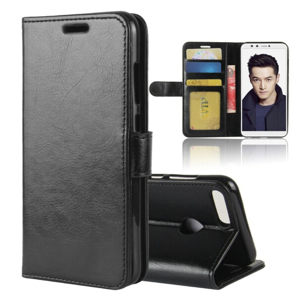 

Чехол-книжка Deexe Wallet Style для Huawei Honor 9 Lite - Black