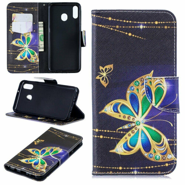 

Чехол-книжка Deexe Color Wallet для Samsung Galaxy M20 (M205) - Colorized Butterfly