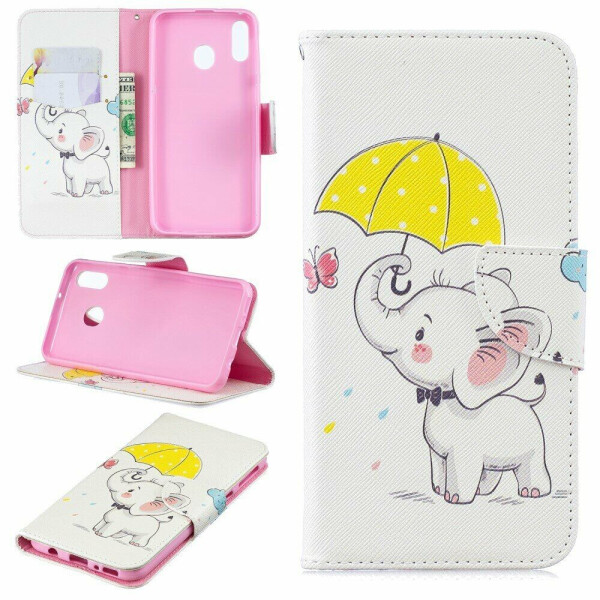 

Чехол-книжка Deexe Color Wallet для Samsung Galaxy M20 (M205) - Elephant Holding an Umbrella