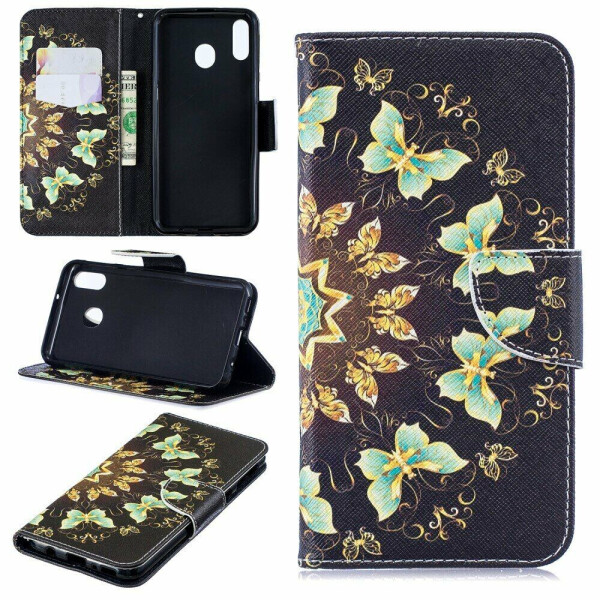 

Чехол-книжка Deexe Color Wallet для Samsung Galaxy M20 (M205) - Colorized Butterflies