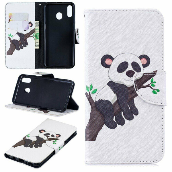 

Чехол-книжка Deexe Color Wallet для Samsung Galaxy M20 (M205) - Panda Climbing Tree