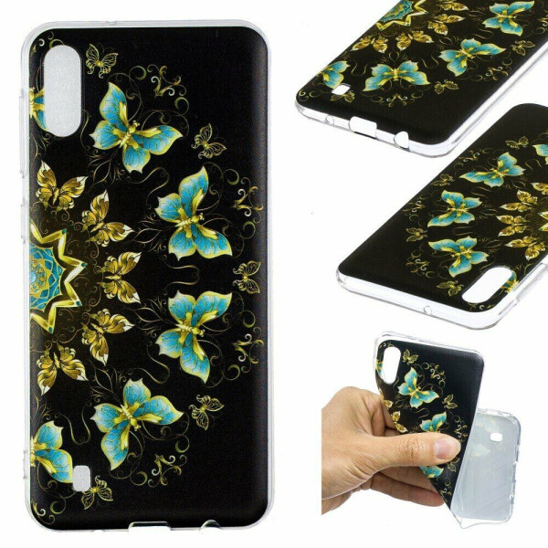 

Силиконовый (TPU) чехол Deexe Pretty Glossy для Samsung Galaxy M10 (M105) - Colorized Butterflies