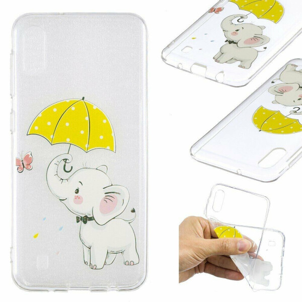 

Силиконовый (TPU) чехол Deexe Pretty Glossy для Samsung Galaxy M10 (M105) - Elephant Holding an Umbrella