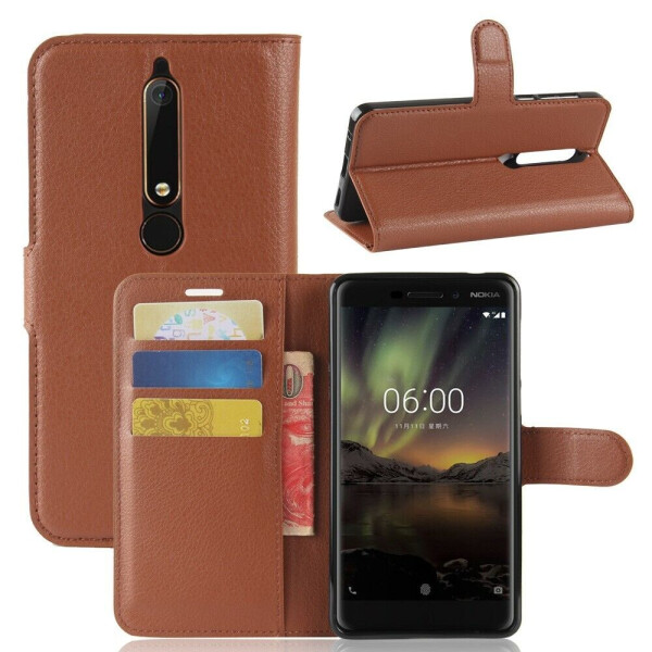 

Чехол-книжка Deexe Book Type для Nokia 6 2018 / Nokia 6.1 - Brown