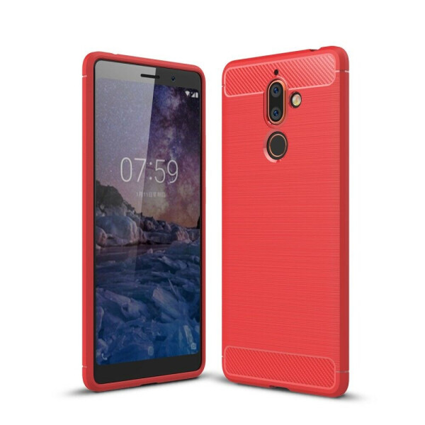 

Защитный чехол UniCase Carbon для Nokia 7 Plus - Red