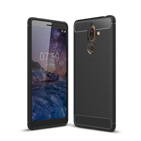 

Защитный чехол UniCase Carbon для Nokia 7 Plus - Black