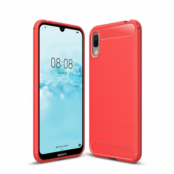

Защитный чехол UniCase Carbon для Huawei Y6 2019 - Red