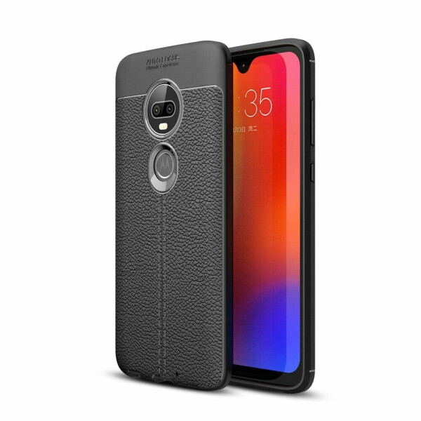 

Защитный чехол Deexe Leather Cover для Motorola Moto G7 / G7 Plus (XT1962/1965) - Black