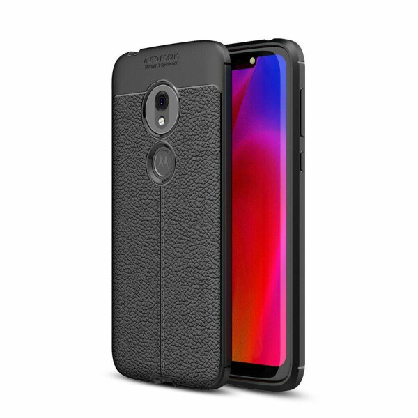 

Защитный чехол Deexe Leather Cover для Motorola Moto G7 Play (XT1952) - Black