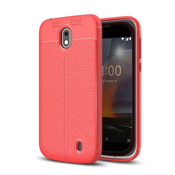 

Защитный чехол Deexe Leather Cover для Nokia 1 - Red