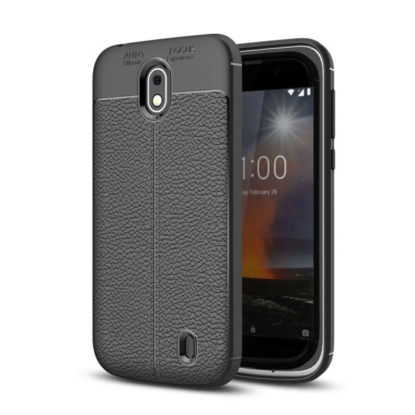 

Защитный чехол Deexe Leather Cover для Nokia 1 - Black