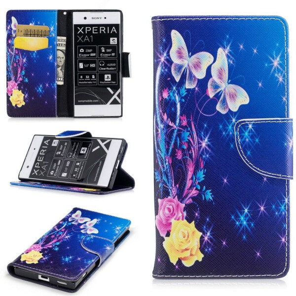 

Чехол-книжка UniCase Life Style для Sony Xperia XA1 - Butterfly in Flowers