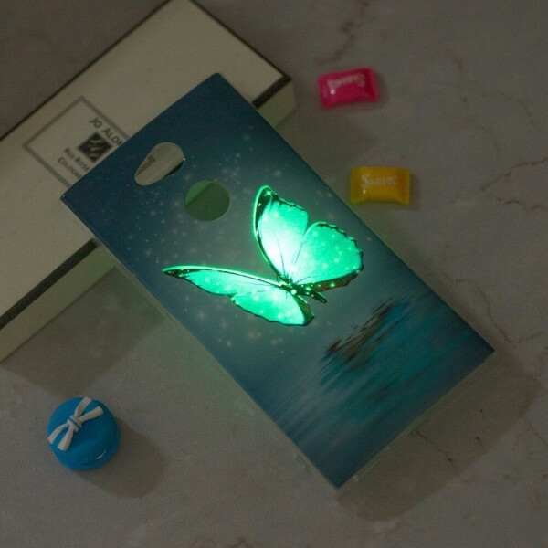 

Силиконовый (TPU) чехол Deexe LumiCase для Sony Xperia L2 - Blue Butterfly