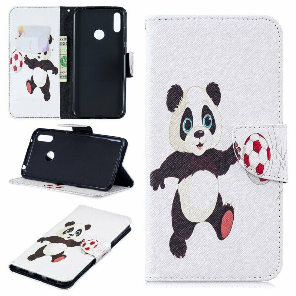 

Чехол-книжка Deexe Color Wallet для Huawei Y7 (2019) - Panda Playing Football
