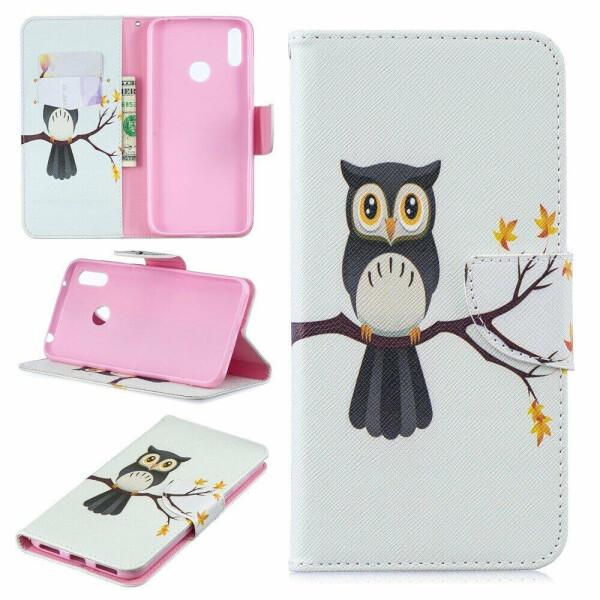 

Чехол-книжка Deexe Color Wallet для Huawei Y7 (2019) - Owl on the Branch