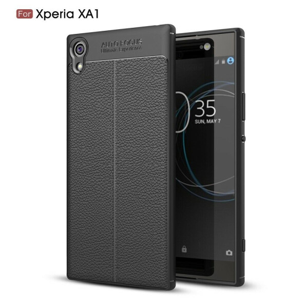 

Защитный чехол Deexe Leather Cover для Sony Xperia XA1 - Black