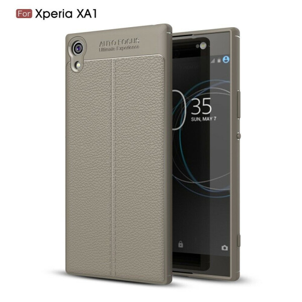 

Защитный чехол Deexe Leather Cover для Sony Xperia XA1 - Grey