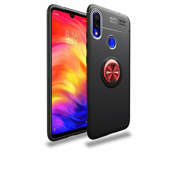 

Защитный чехол UniCase Magnetic Ring для Xiaomi Redmi Note 7 / Note 7 Pro - Black / Red