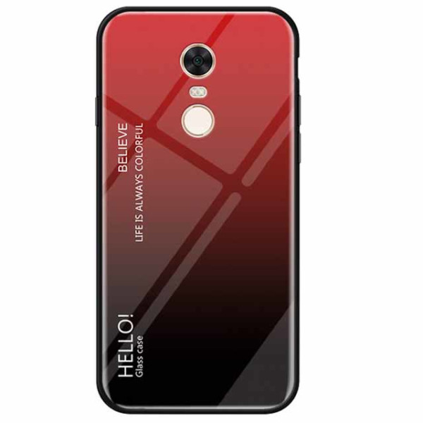 

TPU+Glass Gradient HELLO для Xiaomi Redmi Note 4X / Note 4 (SD) (Красный) (665951)