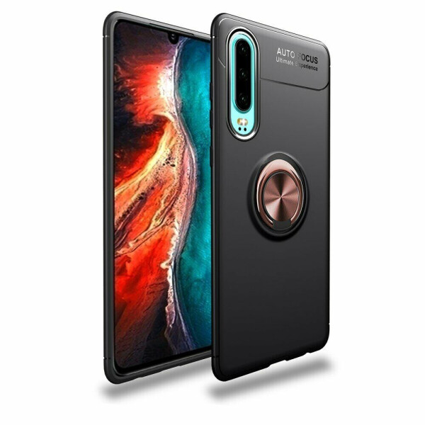 

Защитный чехол UniCase Magnetic Ring для Huawei P30 - Black / Rose Gold