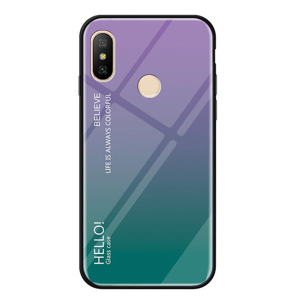 

Чехол TPU+Glass Gradient HELLO для Xiaomi Redmi Note 6 Pro (Фиолетовый) (665960)