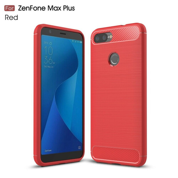 

Защитный чехол UniCase Carbon для ASUS ZenFone Max Plus (M1) ZB570TL - Red