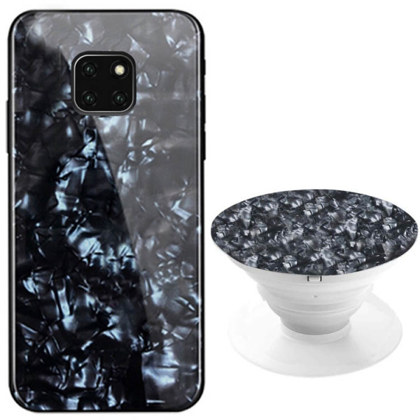 

TPU+Glass Shell Popsocket (набор) для Huawei Mate 20 Pro (Черный) (678411)