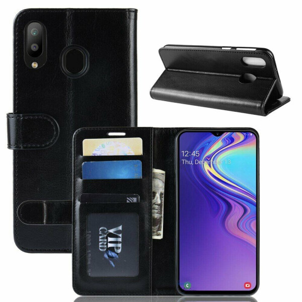 

Чехол-книжка Deexe Wallet Style для Samsung Galaxy M20 (M205) - Black
