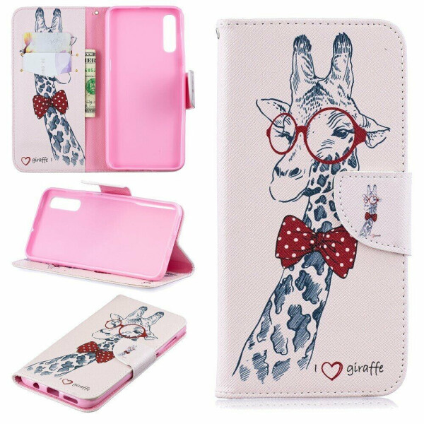 

Чехол-книжка Deexe Color Wallet для Samsung Galaxy A50 (A505) / A30s (A307) / A50s (A507) - Giraffe Wearing Glasses