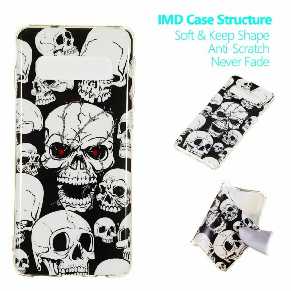 

Силиконовый (TPU) чехол Deexe LumiCase для Samsung Galaxy S10 (G973) - Cool Skulls