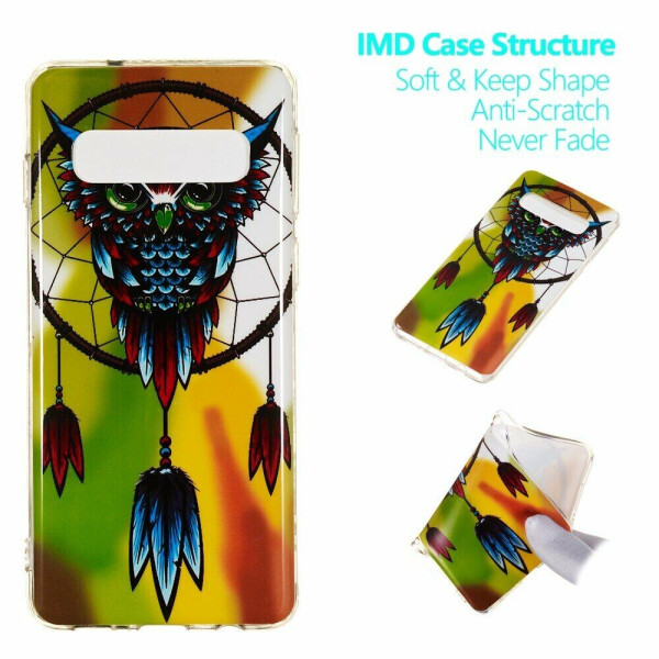 

Силиконовый (TPU) чехол Deexe LumiCase для Samsung Galaxy S10 (G973) - Owl Dream Catcher