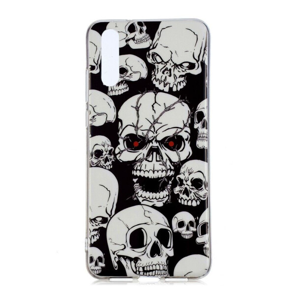 

Силиконовый (TPU) чехол Deexe LumiCase для Huawei P20 - Mystique Skulls