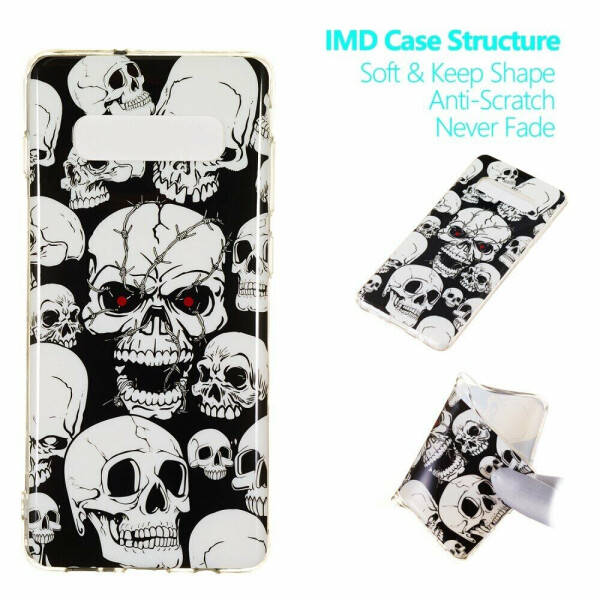 

Силиконовый (TPU) чехол Deexe LumiCase для Samsung Galaxy S10 Plus (G975) - Cool Skulls