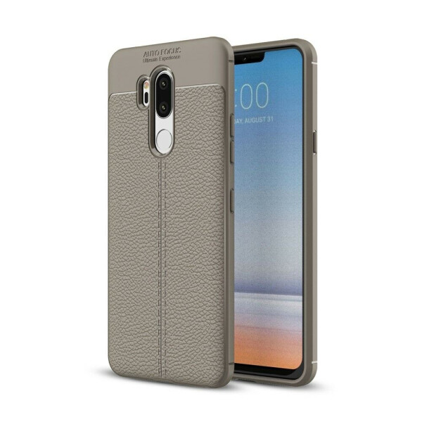 

Защитный чехол Deexe Leather Cover для LG G7 ThinQ - Grey