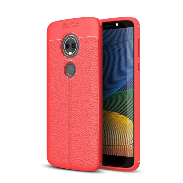 

Защитный чехол Deexe Leather Cover для Motorola Moto E5 Plus (XT1924) - Red