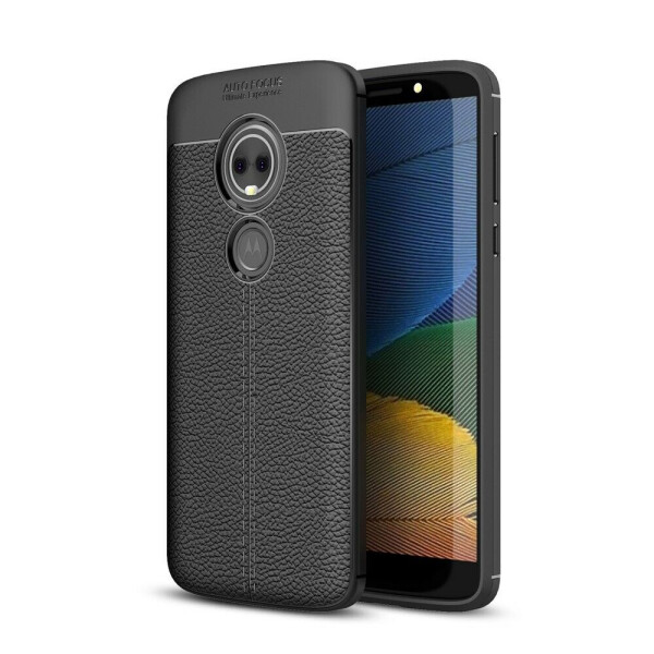 

Защитный чехол Deexe Leather Cover для Motorola Moto E5 Plus (XT1924) - Black