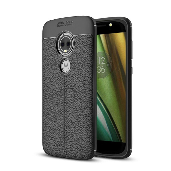 

Защитный чехол Deexe Leather Cover для Motorola Moto E5 Play - Black