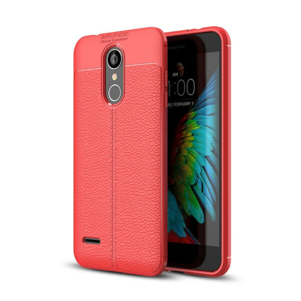 

Защитный чехол Deexe Leather Cover для LG K9 (2018) - Red