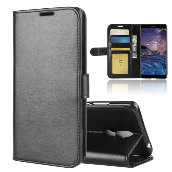 

Чехол-книжка Deexe Wallet Style для Nokia 7 Plus - Black