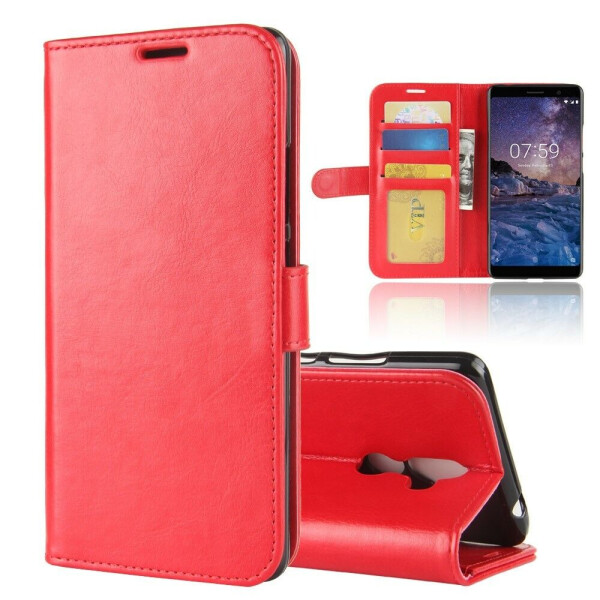 

Чехол-книжка Deexe Wallet Style для Nokia 7 Plus - Red