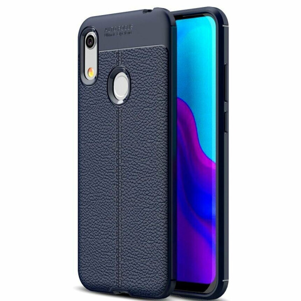 

Защитный чехол Deexe Leather Cover для Huawei Honor 8A / Honor 8A Prime / Y6s 2019 - Dark Blue