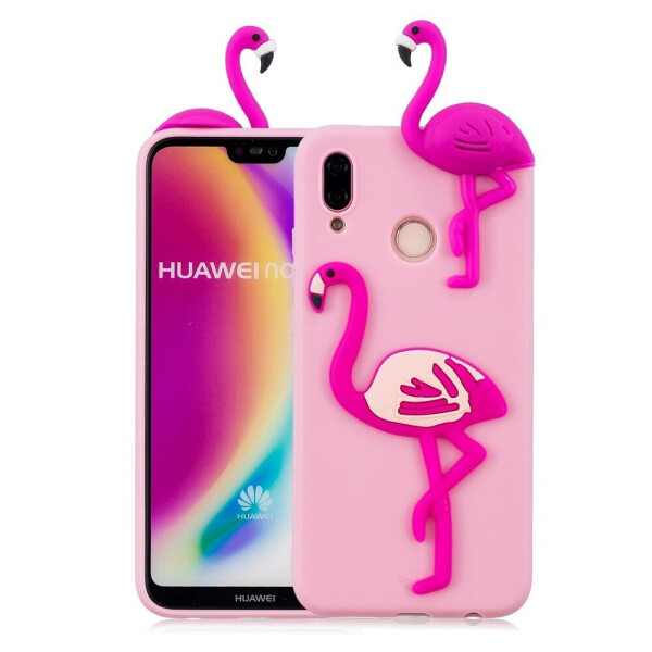 

Силиконовый чехол UniCase 3D Pattern для Huawei P20 Lite - Flamingo Pattern