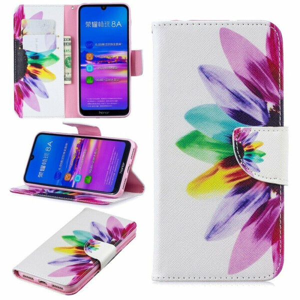 

Чехол-книжка Deexe Color Wallet для Huawei Honor 8A / Honor 8A Prime / Y6s 2019 - Petals Pattern