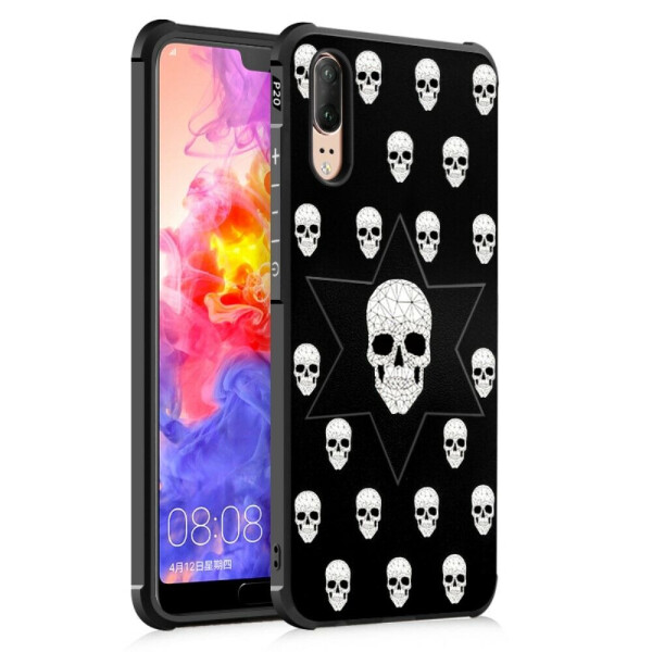 

Защитный чехол UniCase Black Style для Huawei P20 - Skull Pattern